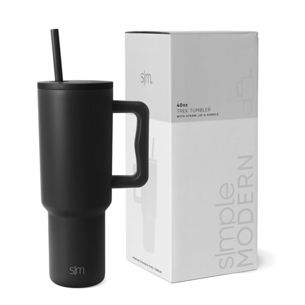 Simple Modern 40 fl oz Insulated Stainless Steel Trek Tumbler Midnight Black